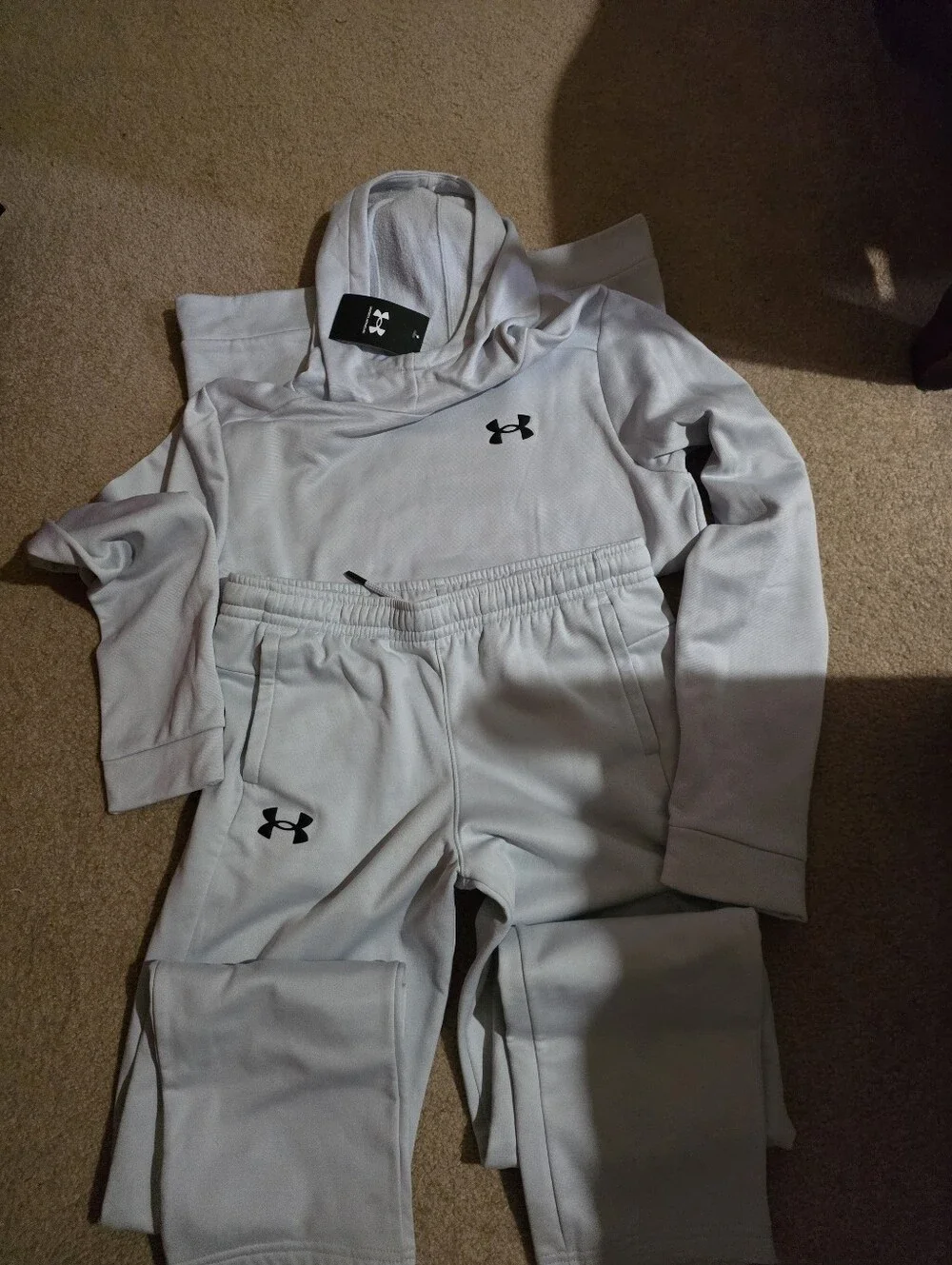 Under Armour Youth Light Gray(blue White) Set XL